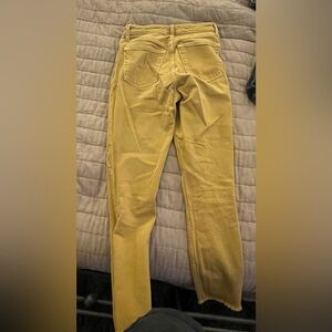 Abercrombie & Fitch Simone High-Rise Slim Jeans in Mustard